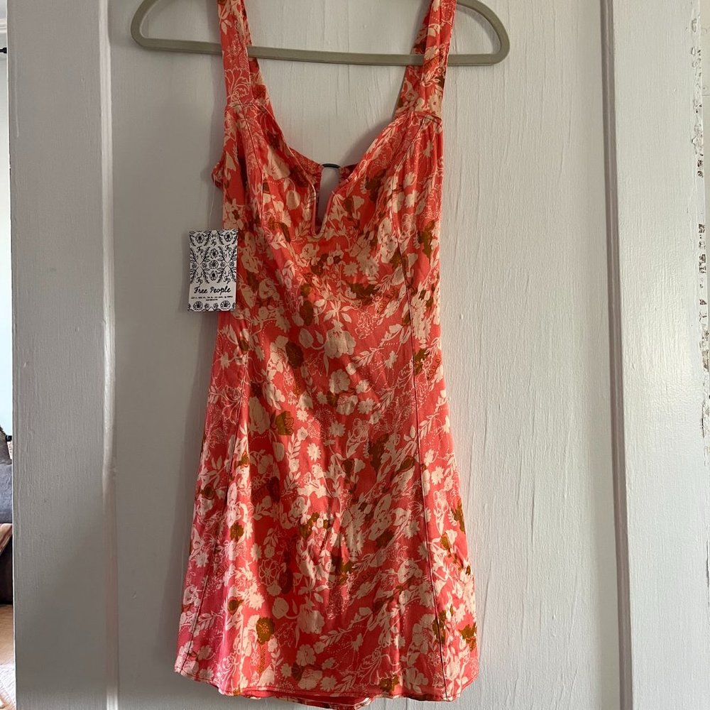 Free People Celia Mini Dress in Flower Combo size XS